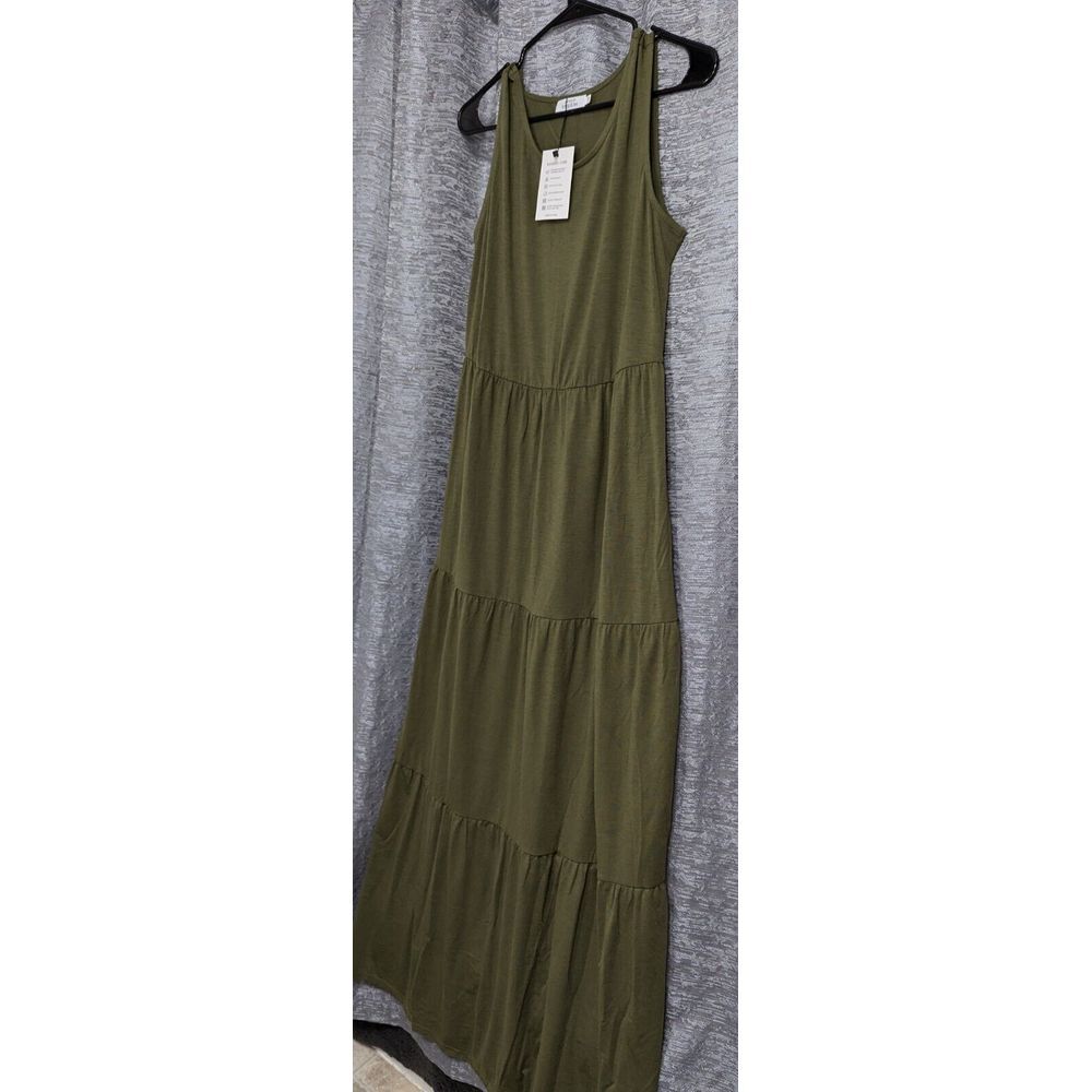 Pinup Fashion Green Maxi Dress Women's 14W NWOT W/Pockets
